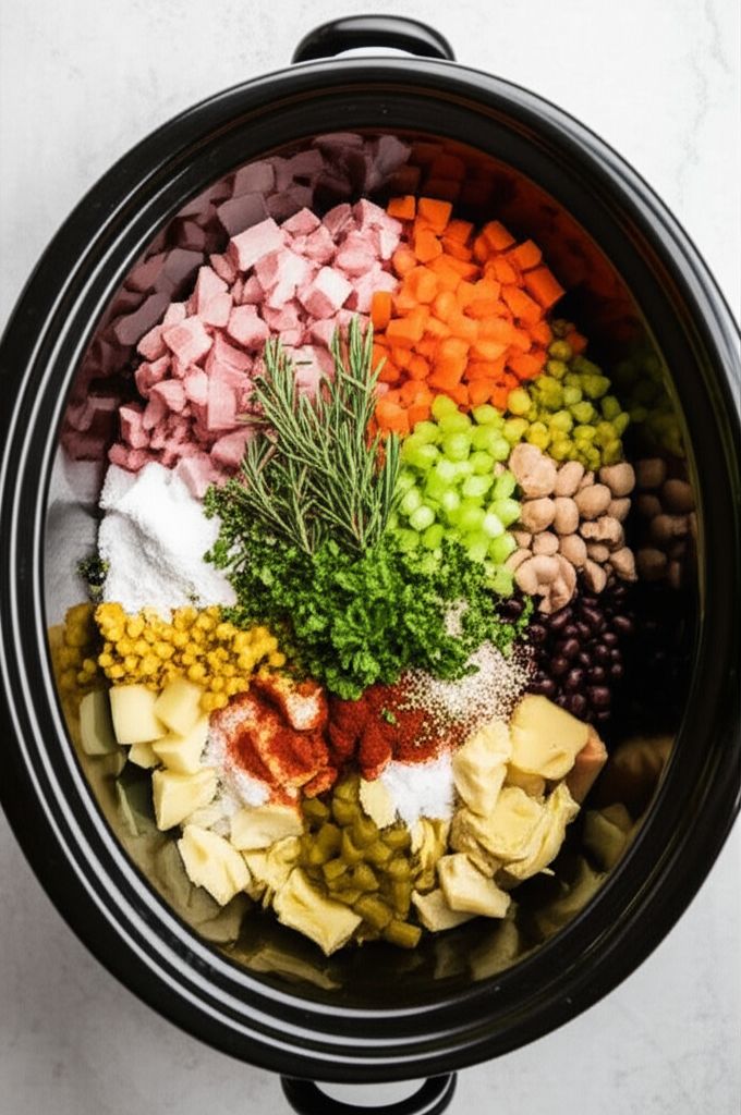 Dan's Slow Cooker Ham and White Bean Soup