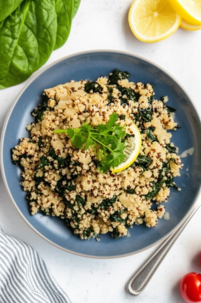 Quinoa and Spinach Pilaf