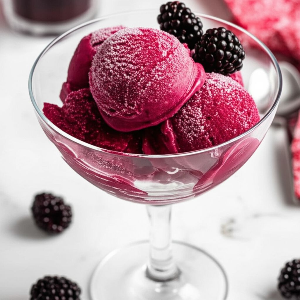 Blackberry with Red Wine Sorbet