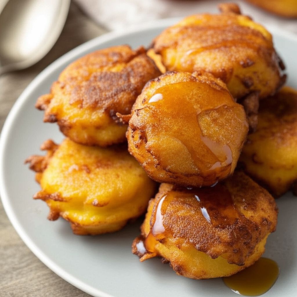 Corn Fritters with Maple Syrup