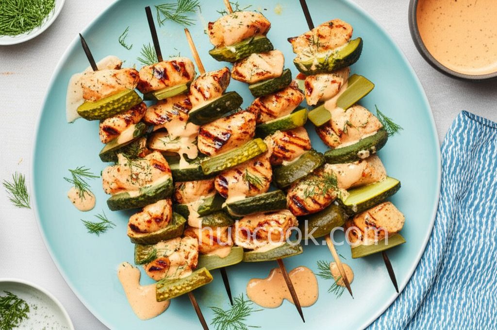 Dill Pickle Chicken Skewers