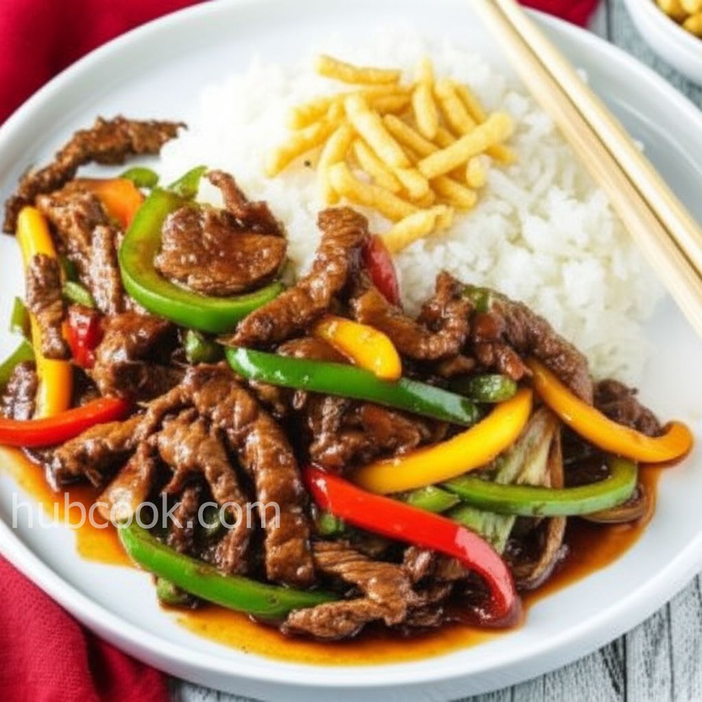 Fresh Vegetable Stir-Fry with Peppery Orange Beef