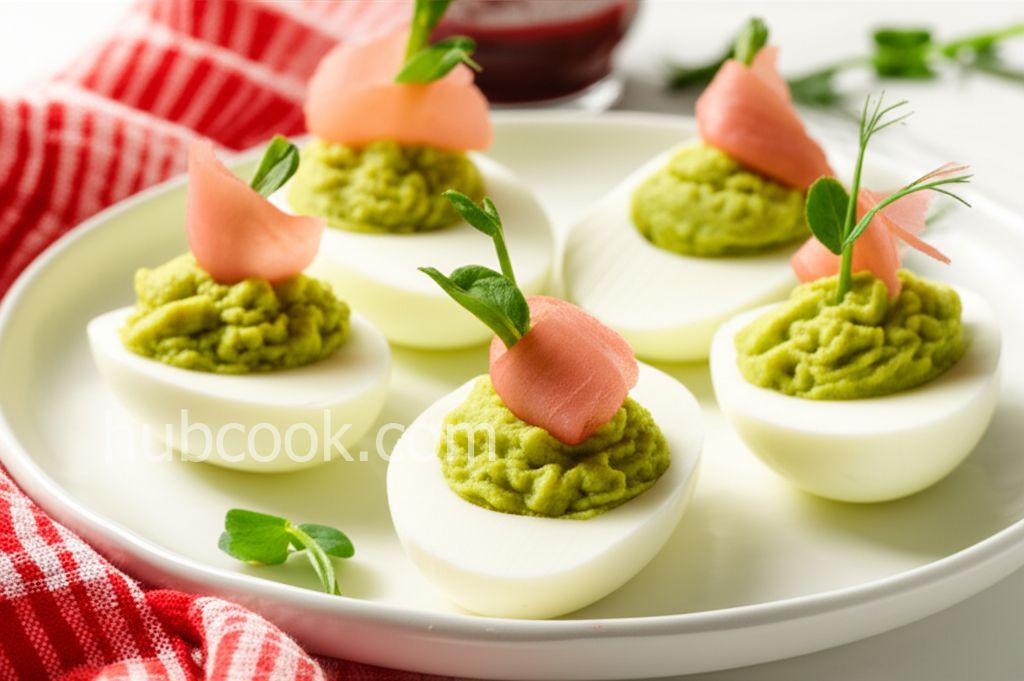 Japanese Wasabi Deviled Eggs
