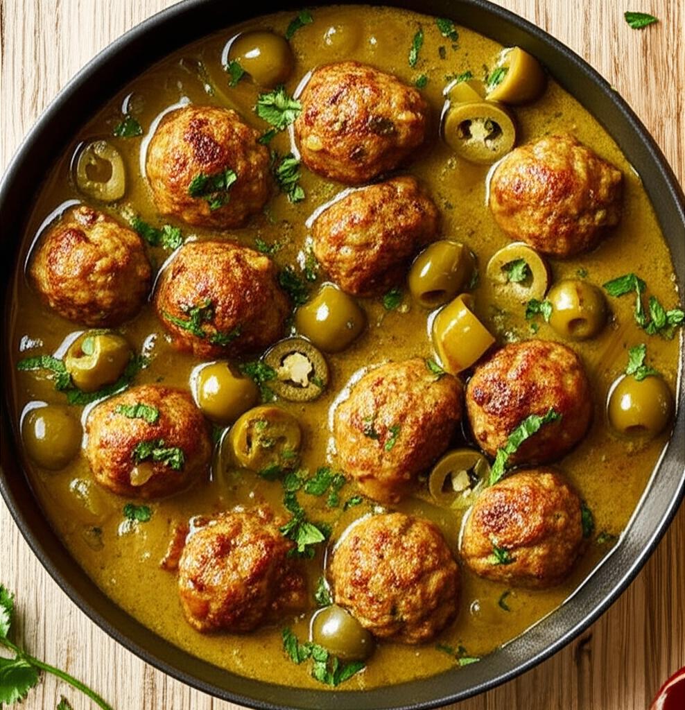 Meatball and Olive Stew (Albondigas Verdes)