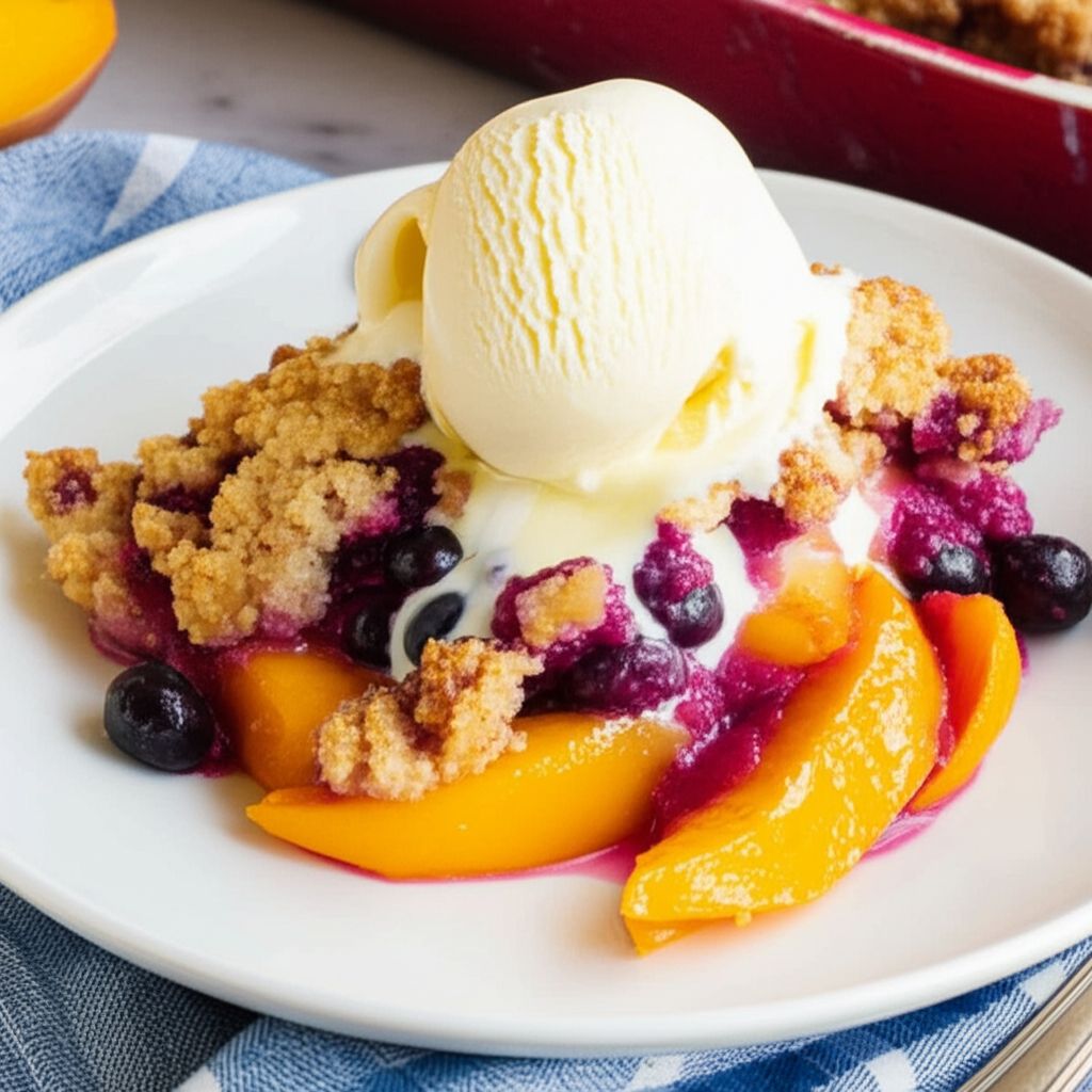 Peach Berry Cobbler