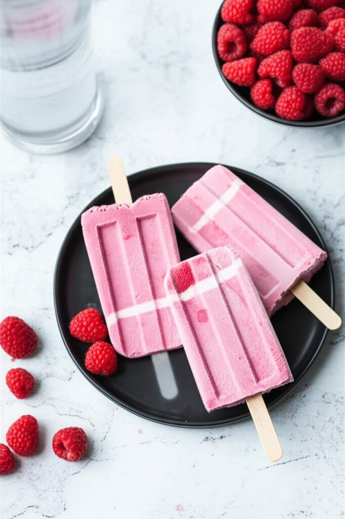 Raspberry Shortcake Ice Pops