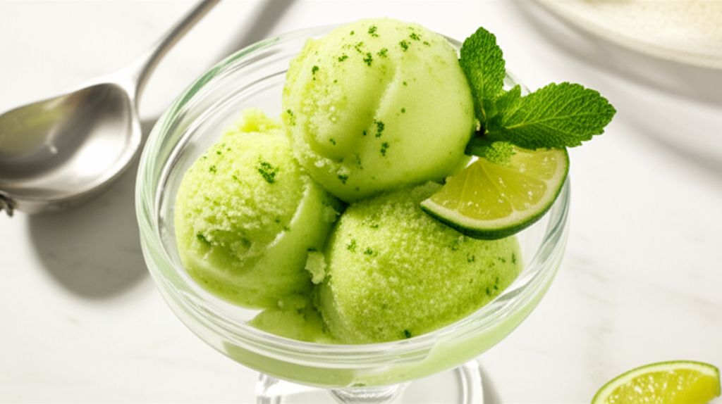 Refreshing Coconut Lime Sorbet