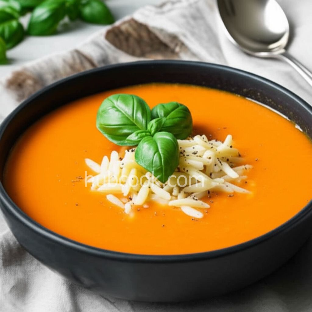 Tomato and Orzo Soup with Gorgonzola
