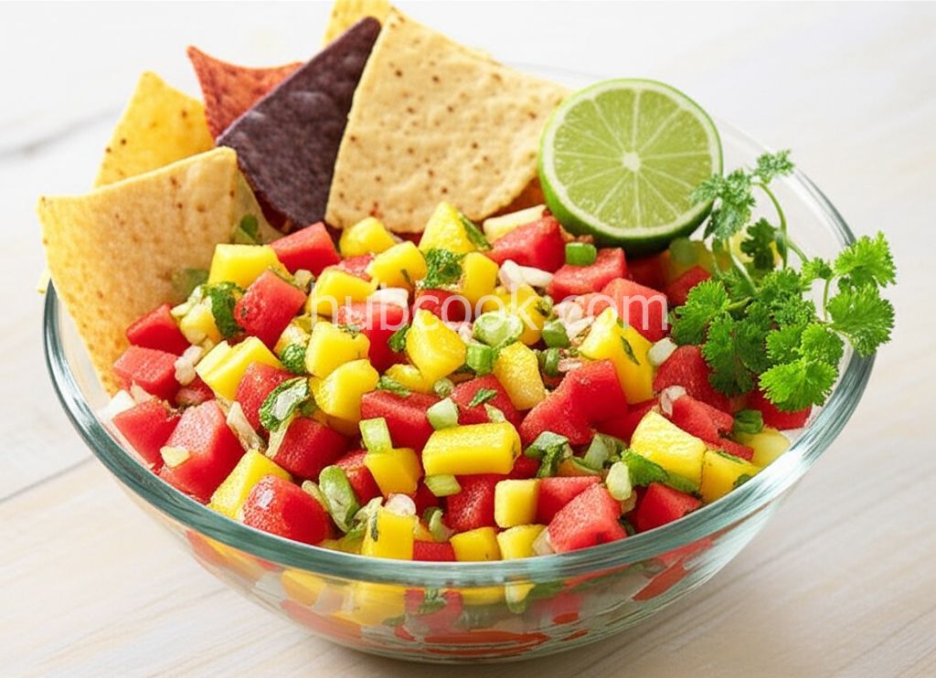 Watermelon-Cilantro Salsa Tropical