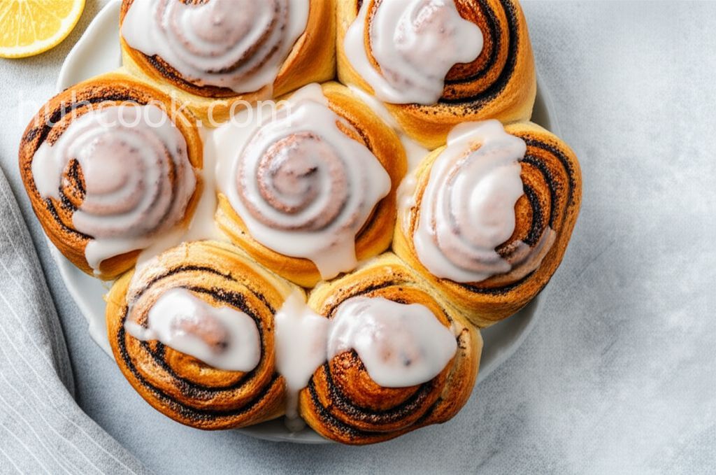 Yeasted Poppy Seed Apple Buns