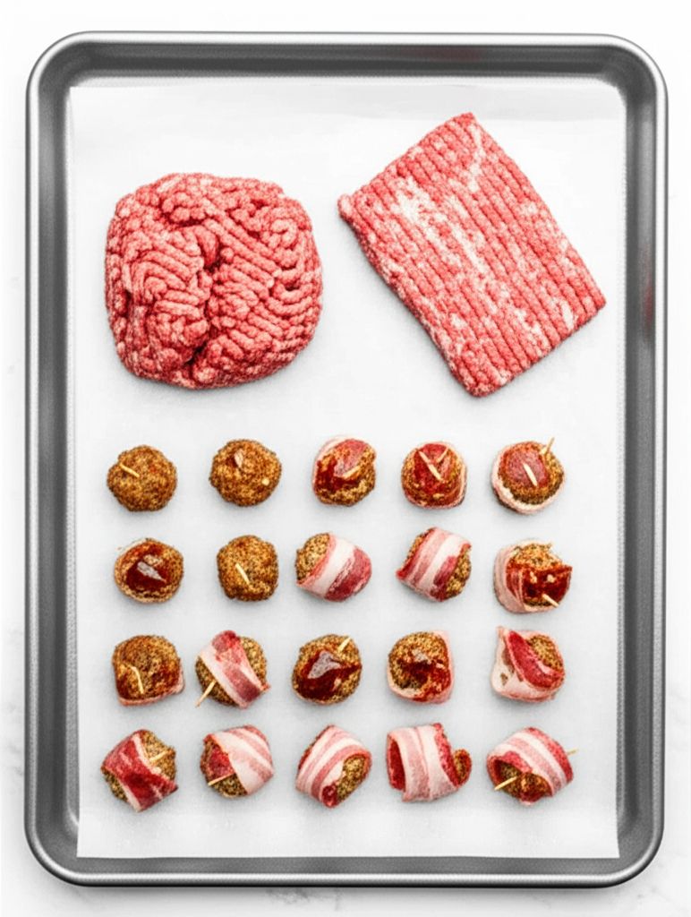 Bacon-Wrapped Turkey Meatballs