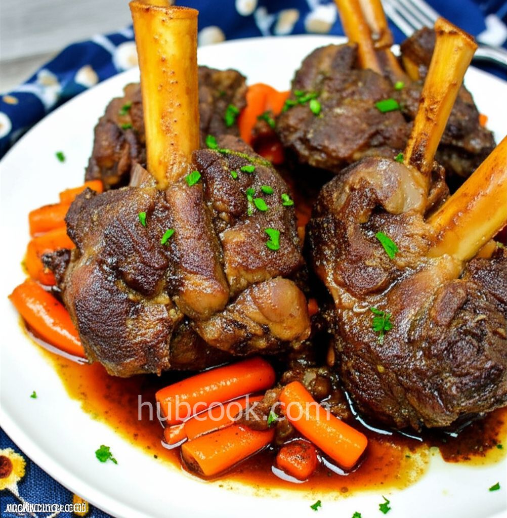 Braised Lamb Shanks with Butternut Squash Puree