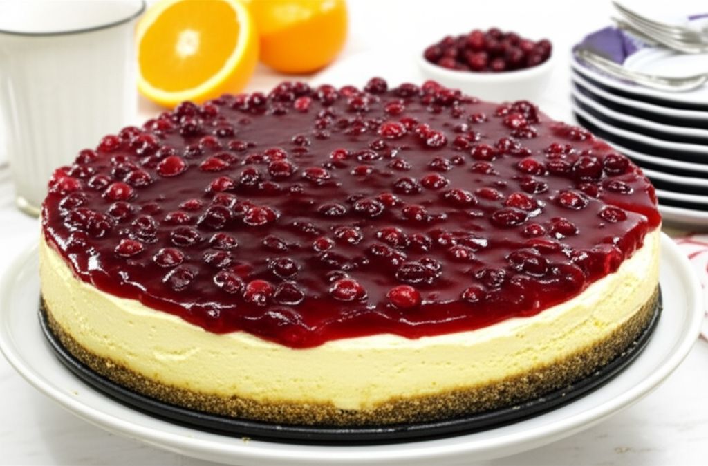 Cranberry Mascarpone Cheesecake
