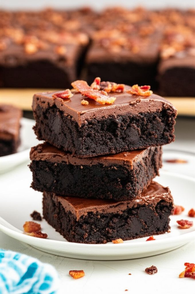 Dr Pepper Bacon Brownies