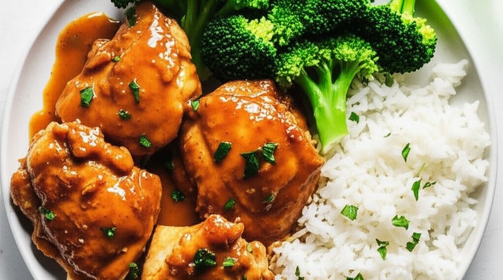 Easy Slow Cooker Chicken Thighs with Honey