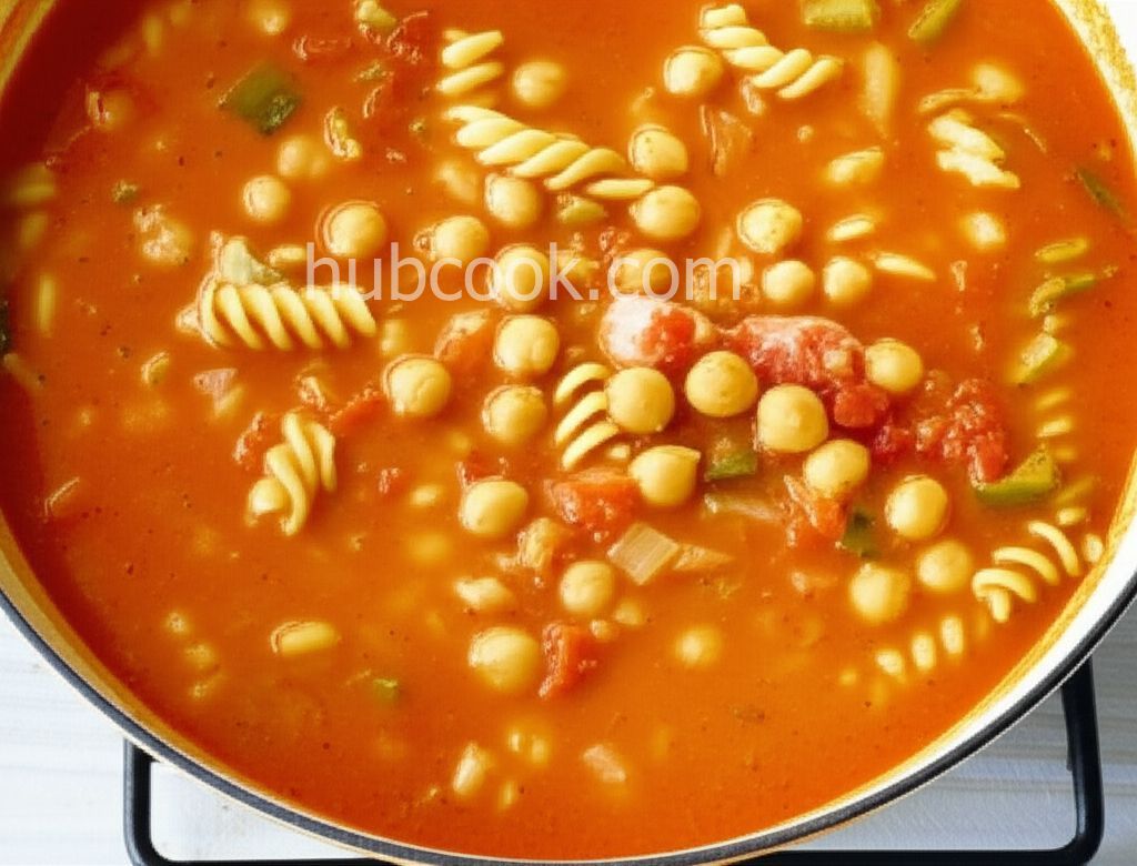 Garbanzo Tomato Pasta Soup