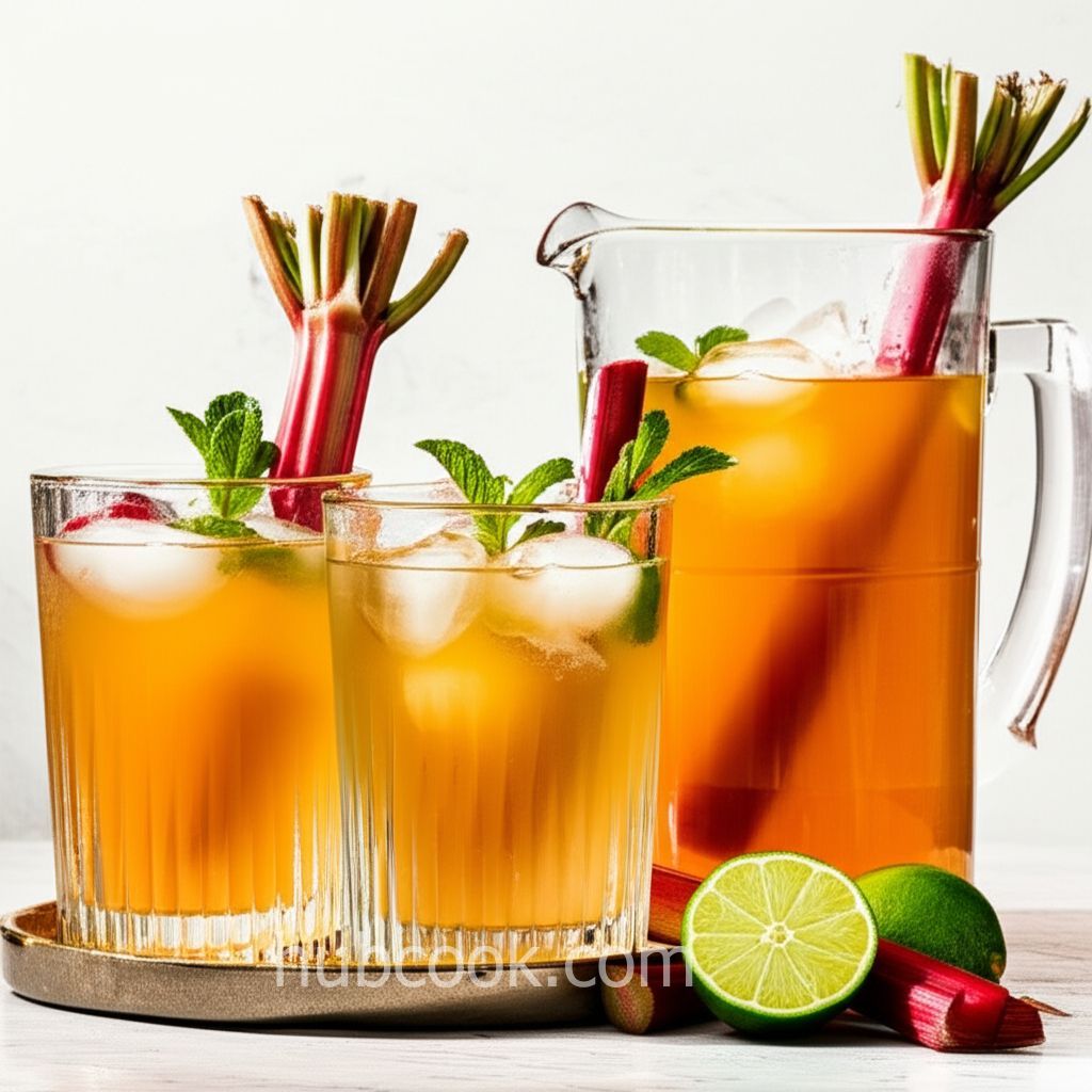 Green Tea and Honey-Rhubarb Punch