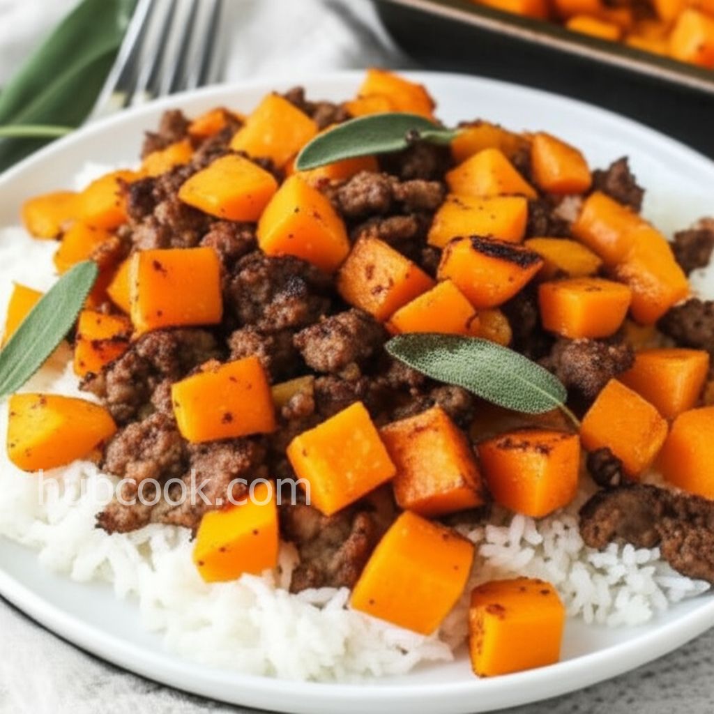 Leeky Butternut Squash with Sage Sausage