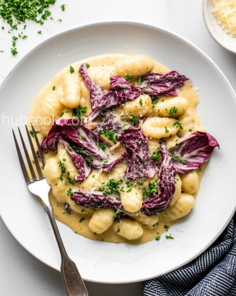 Pasta with Gorgonzola Sauce and Radicchio