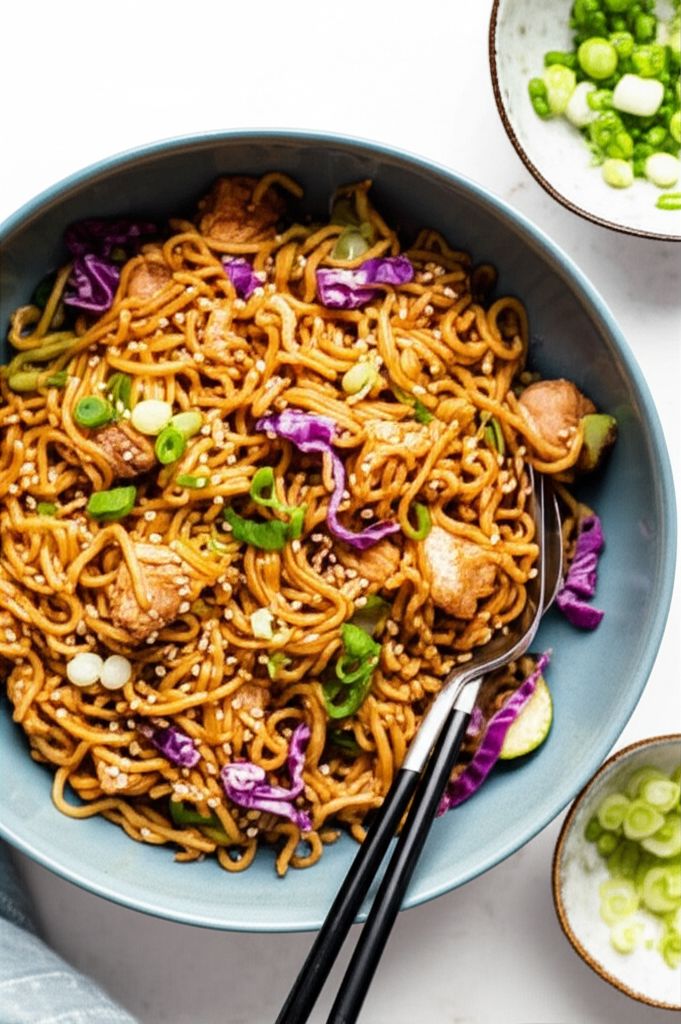 Spicy Korean Chicken and Ramen Noodle Packets