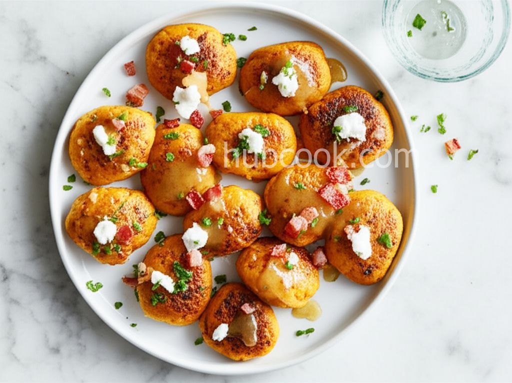 Sweet Potato Pan Dumplings with Bacon Butter