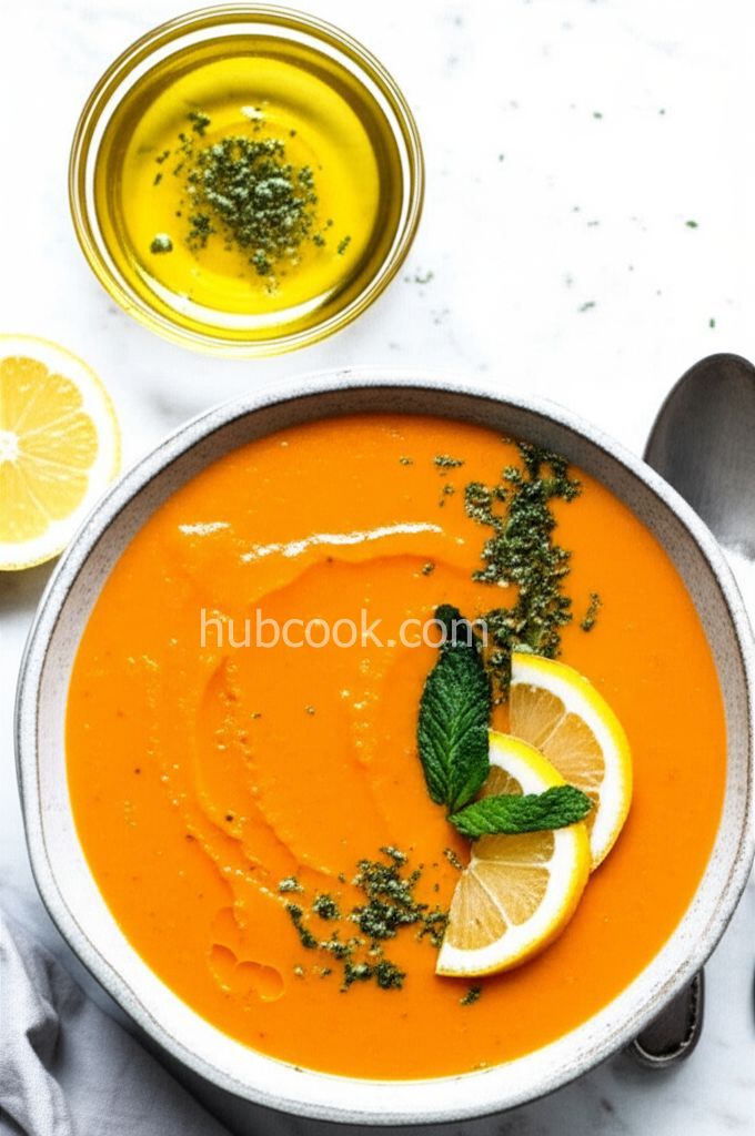 Turkish Red Lentil Soup with Mint