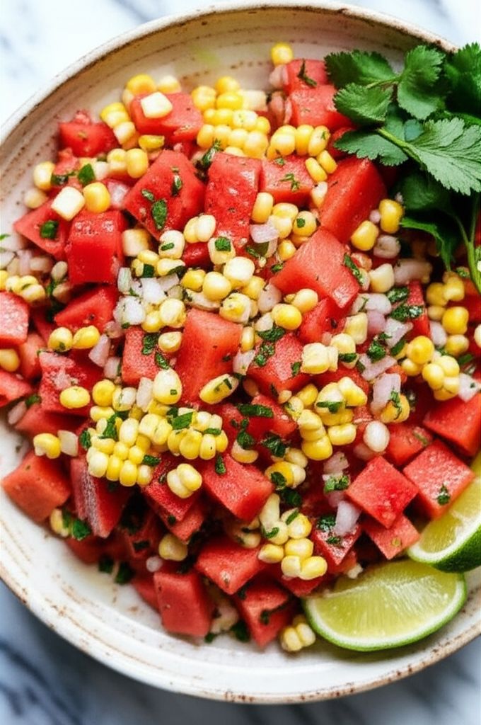 Watermelon and Corn Salsa