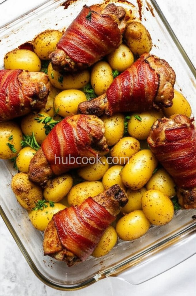 Bacon-Roasted Chicken with Potatoes