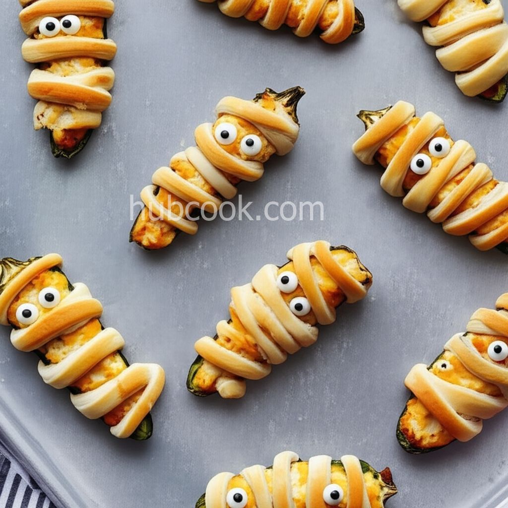 Baked Mummy Jalapeno Poppers