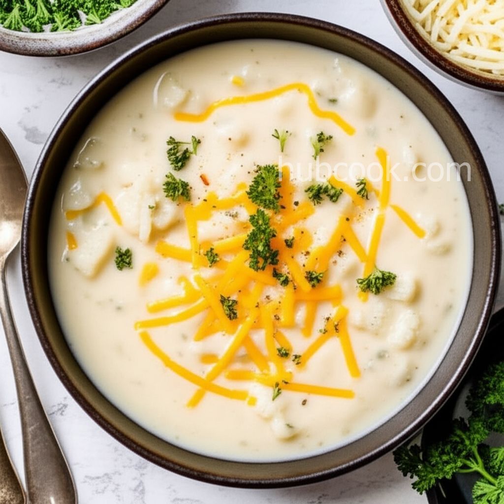 Cauliflower and White Cheddar Cheese Soup