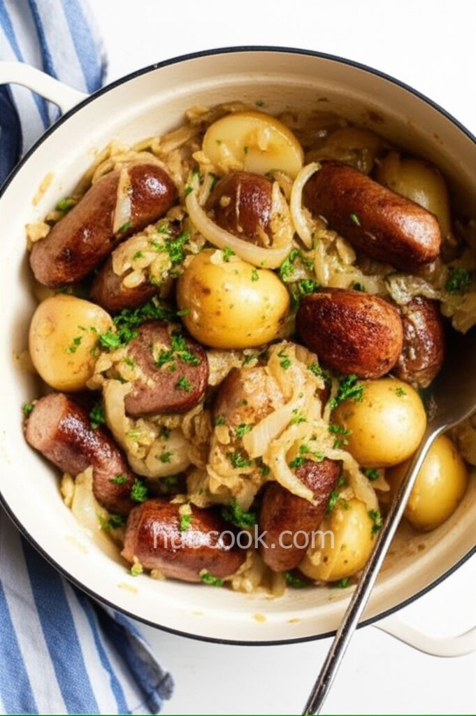 Chicken Apple Sausage with Cabbage