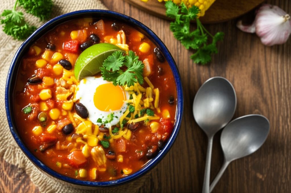 Chicken Soup With Black Beans and Corn