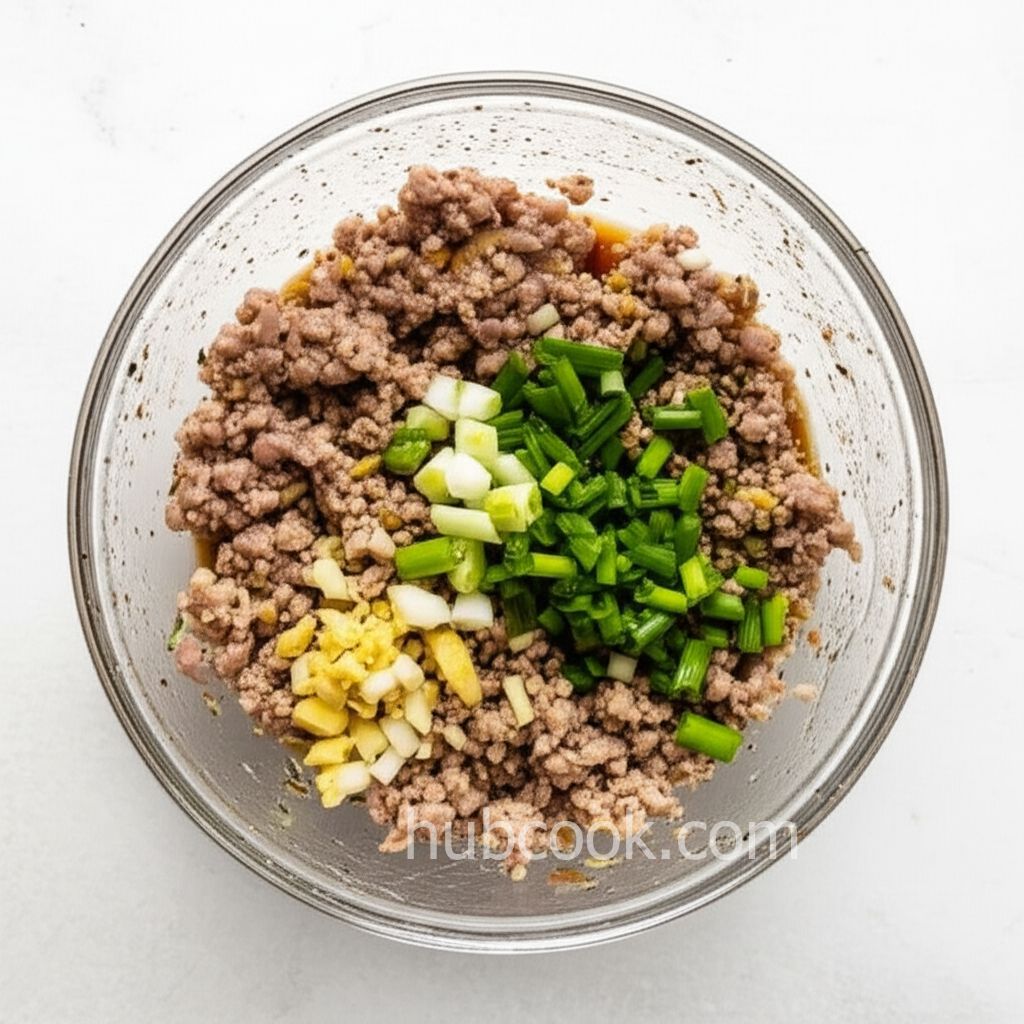 Chinese Steamed Buns with Meat Filling