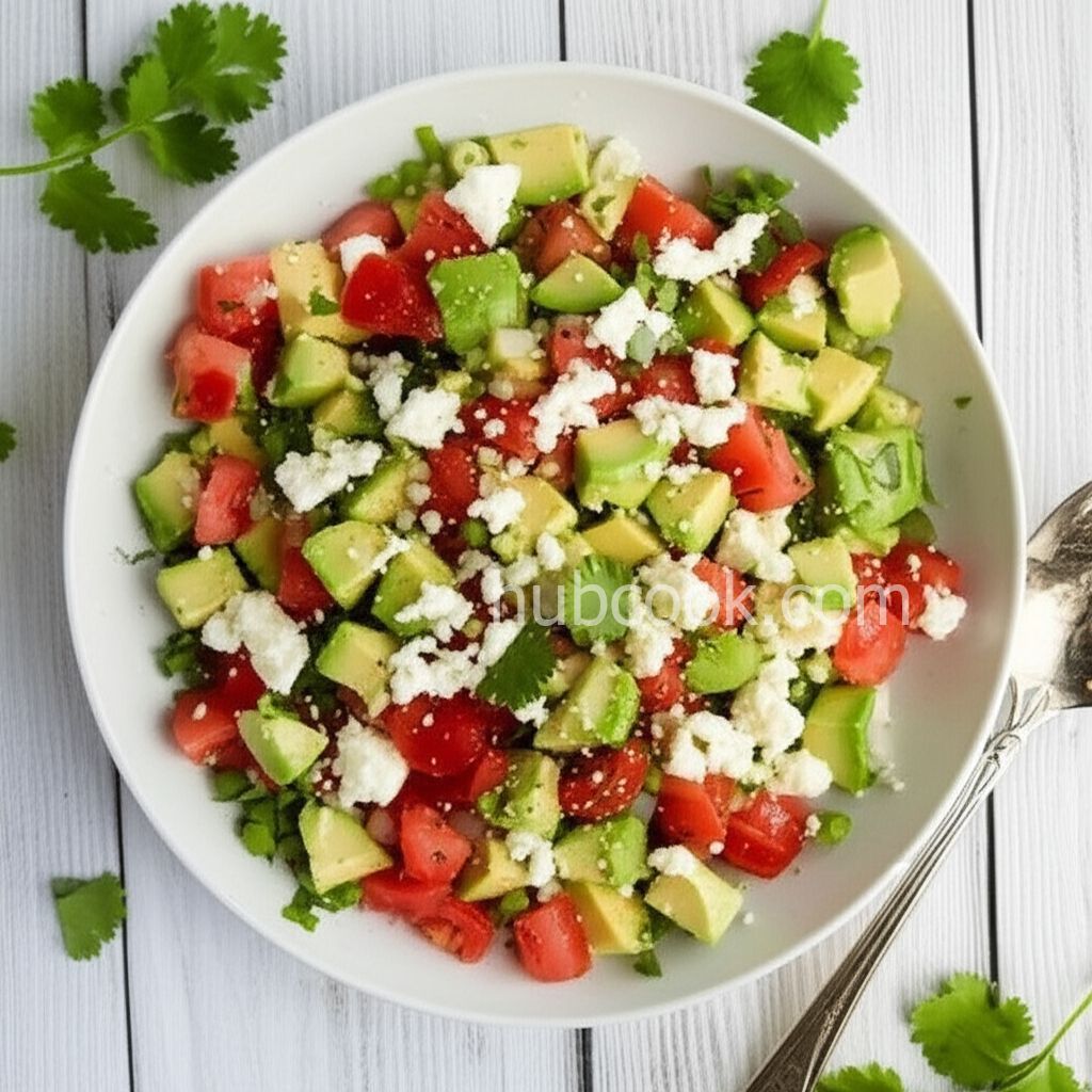 Cilantro, Avocado, Tomato, and Feta Salad