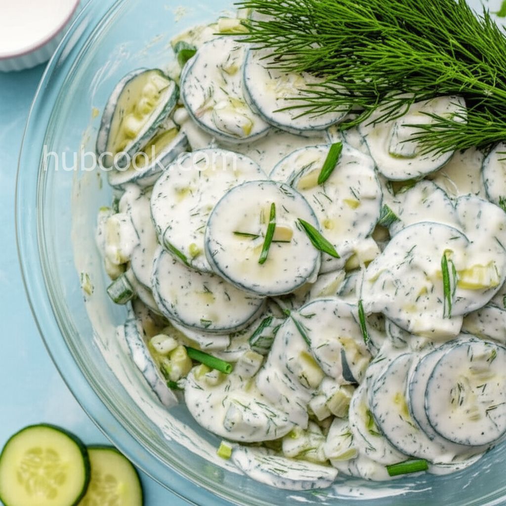 Creamy Garden Cucumber Salad