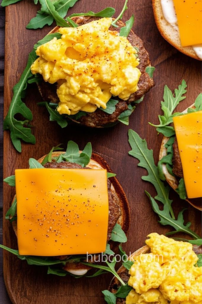 Egg, Sausage and Cheese Breakfast Sandwich