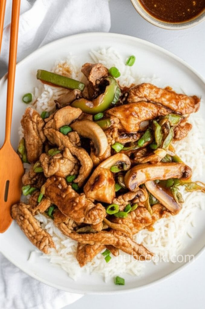 Ginger Pork Stir Fry (with Mushroom)