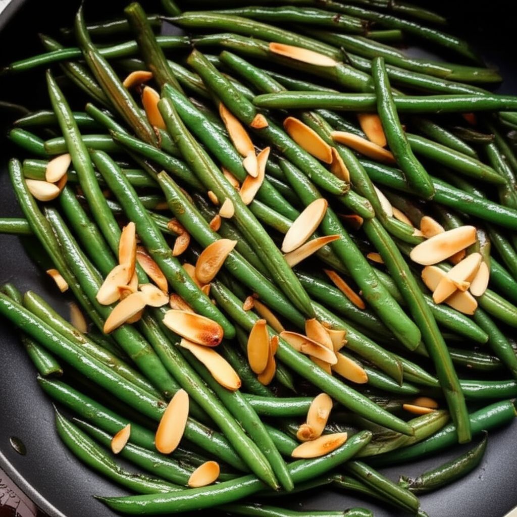 Green Beans with Almonds and Caramelized Shallots