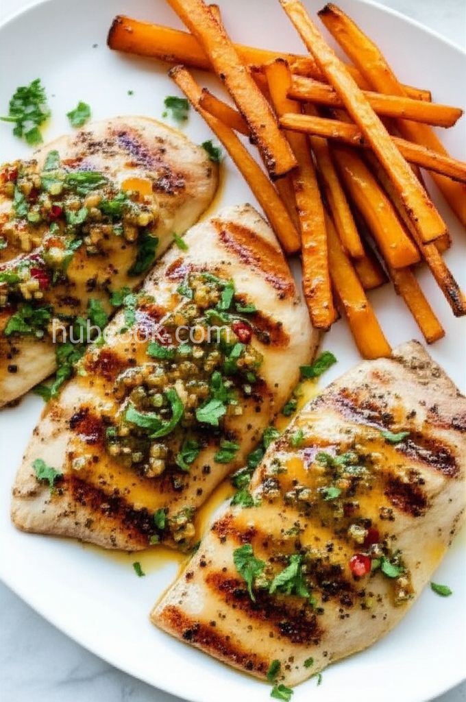 Grilled Sea Bass with Chili-Lime Dressing