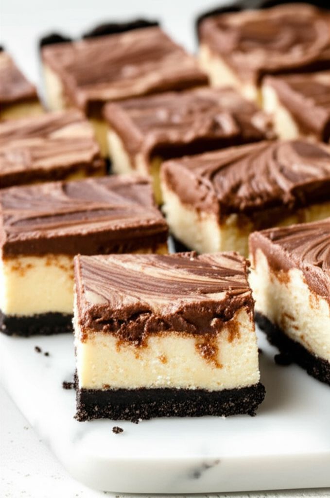 Nutella Swirl Cheesecake Bars
