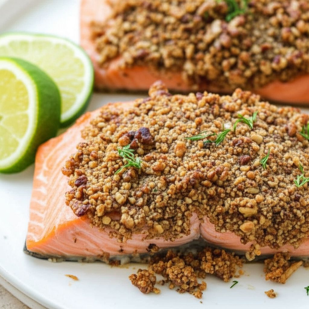 Paleo Pecan-Maple Salmon