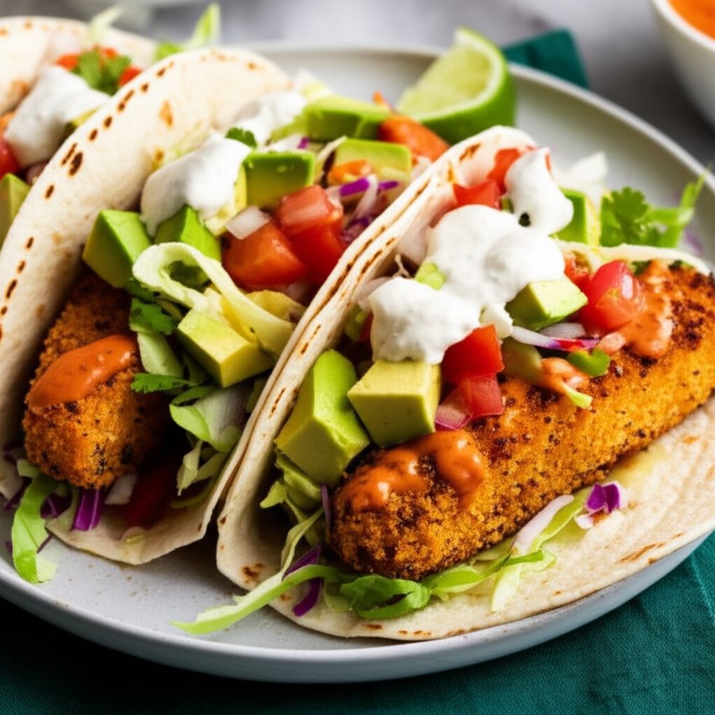 Panko-Fried Salmon Fish Tacos