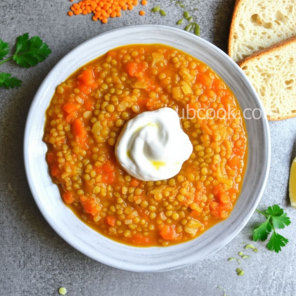 Red Lentil and Yellow Split Pea Soup Made with a Pressure Cooker