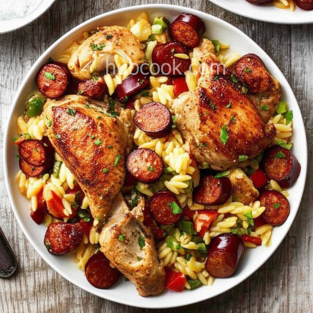 Risotto with Chicken, Sausage, and Peppers