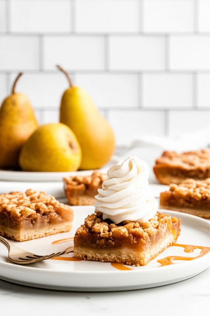 Salted Caramel Pear Pie Bars