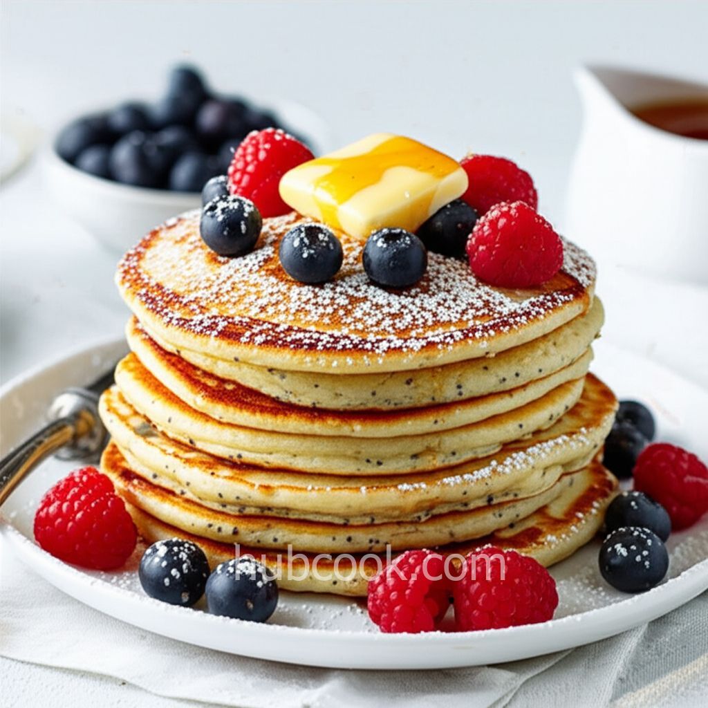Sunday Morning Lemon Poppy Seed Pancakes