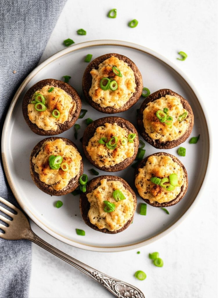 Air Fryer Stuffed Mushrooms
