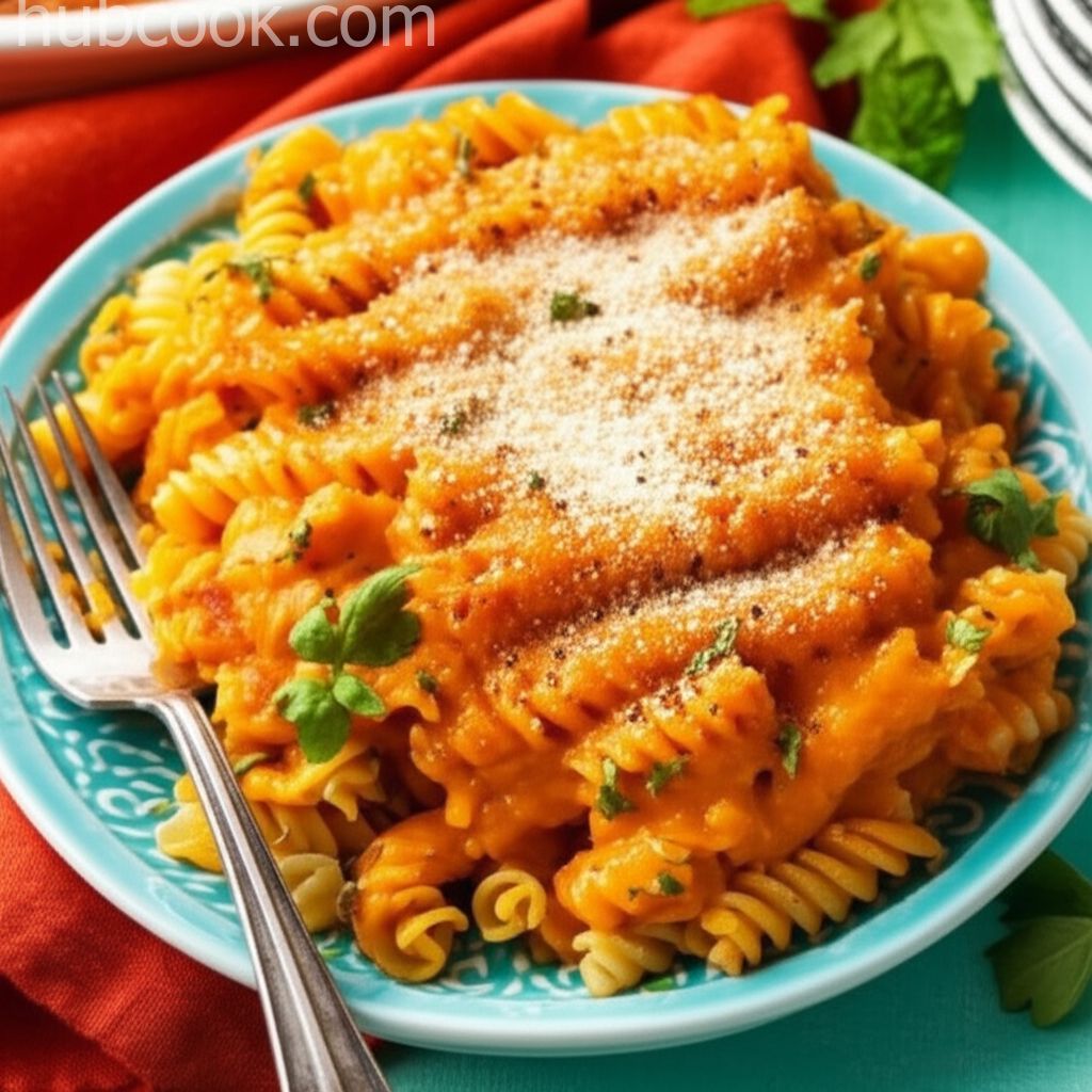 Creamy Pumpkin Pasta Bake