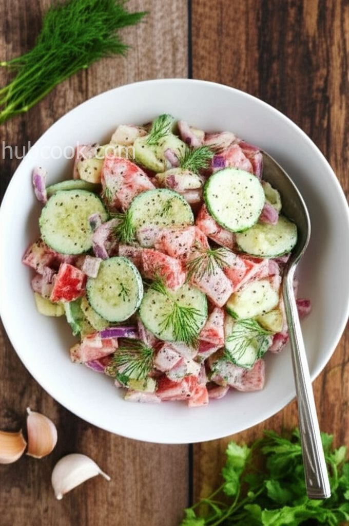 Cucumber and Tomato Salad with Mayo