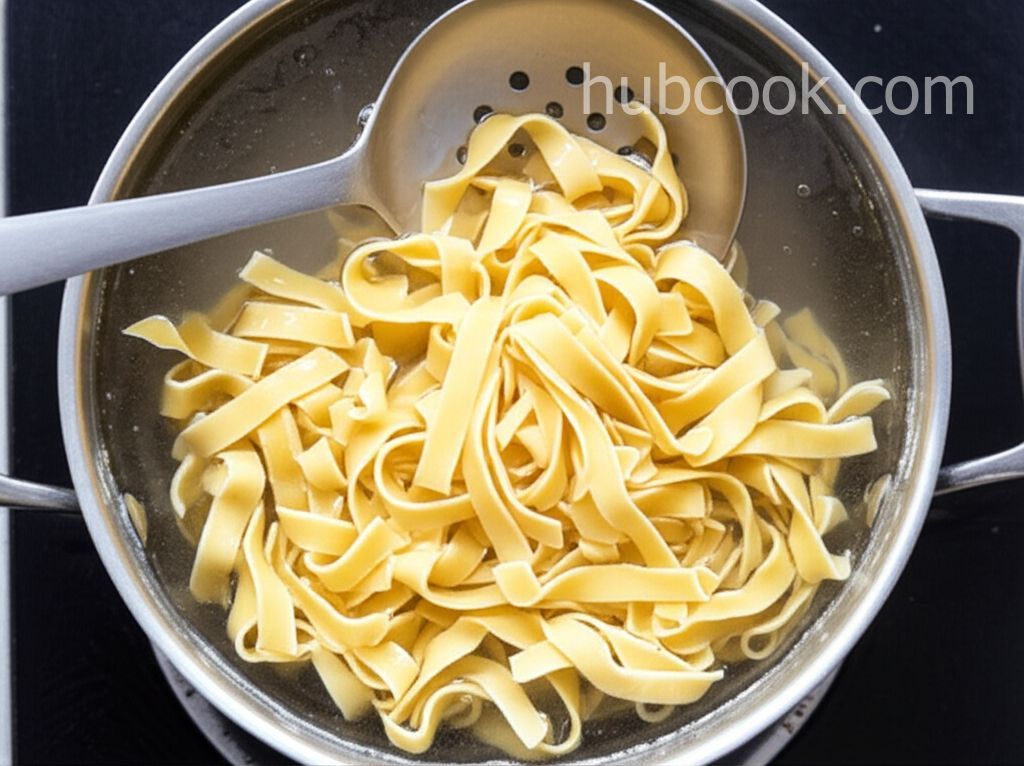 Egg Noodles with Spinach